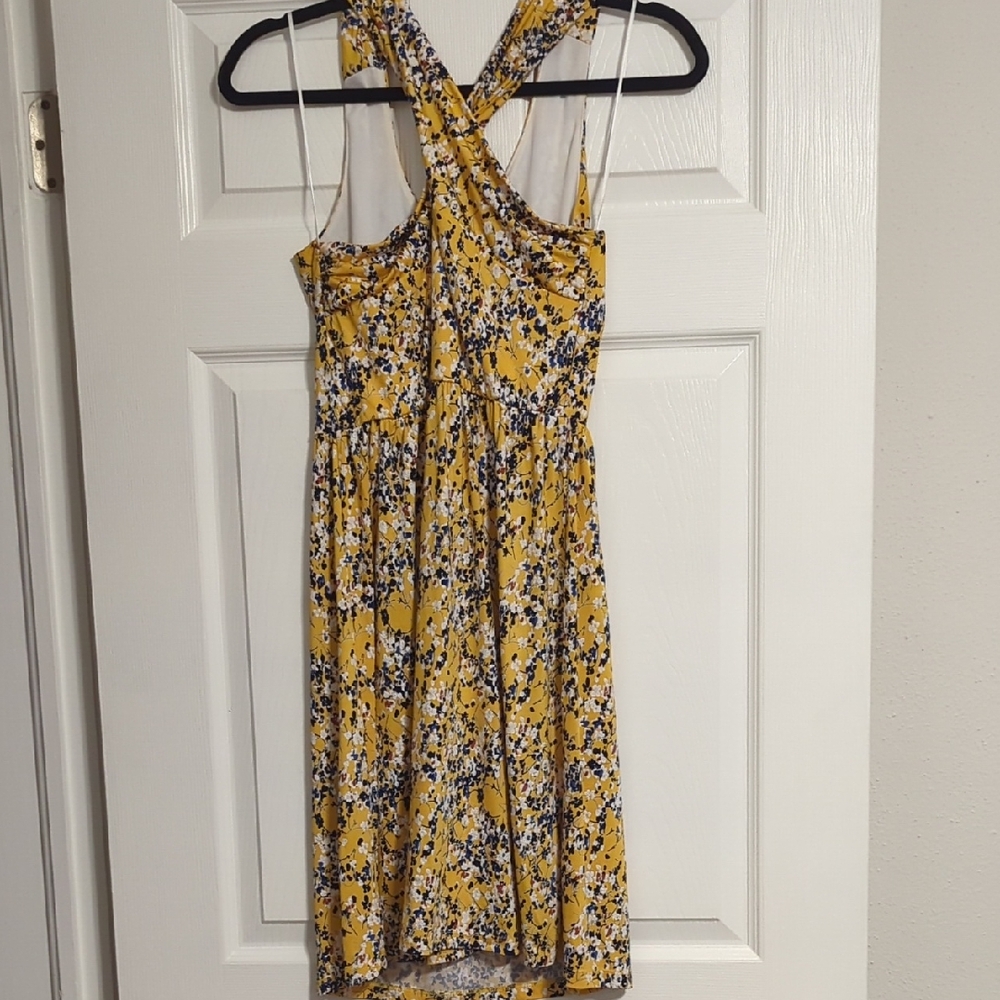 Kaileigh Yellow Floral Mini Dress